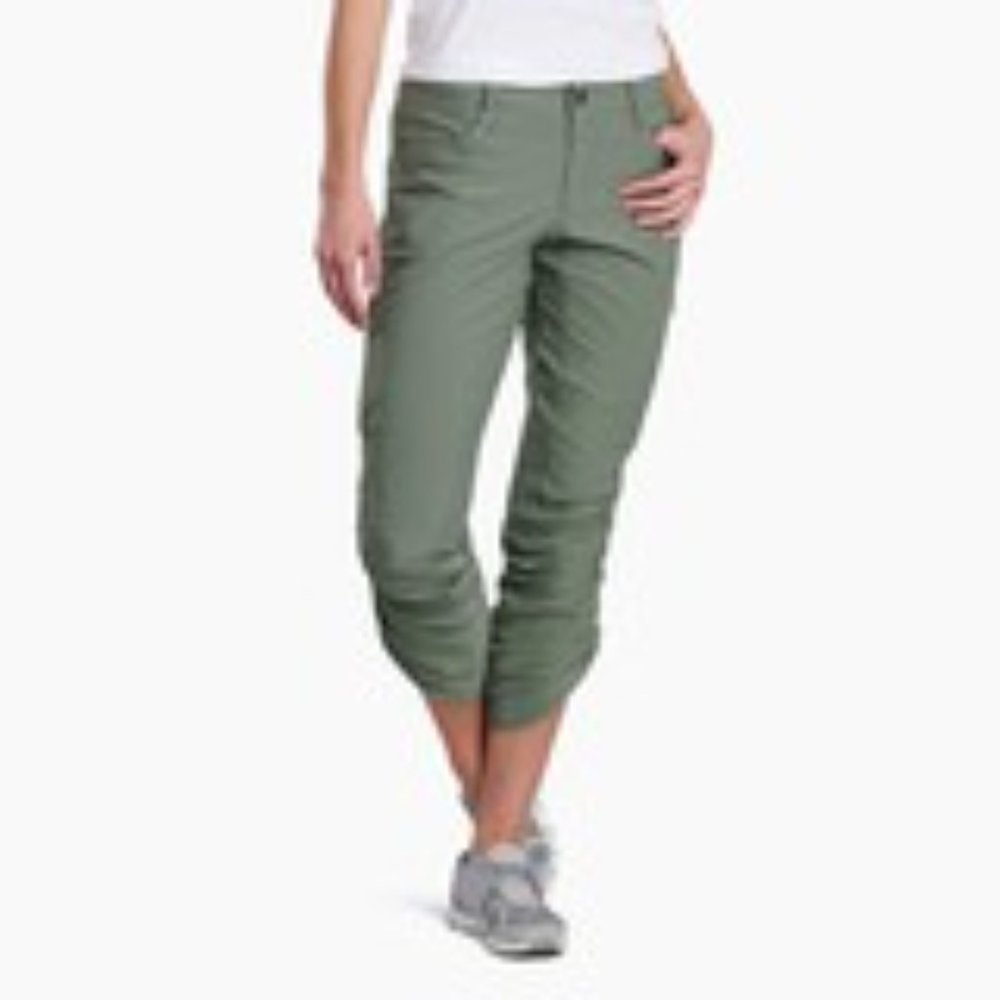 Kuhl Women's Straight Leg Crop Pants in Olive Green